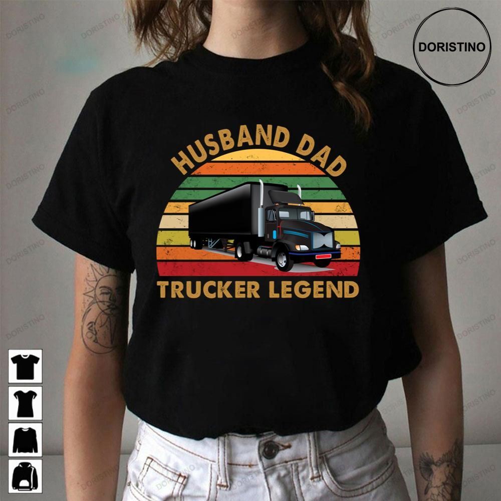 Vintage Art Husband Dad Trucker Legend Awesome Shirts